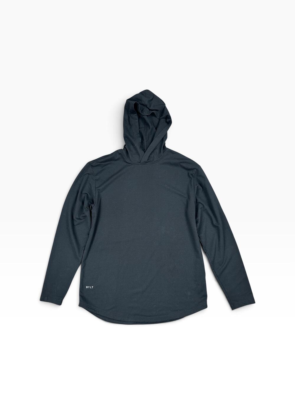 BYLT Signature Drop Cut Performance Hoodie Black — Size Large